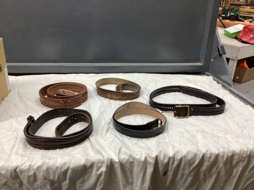 (5) LEATHER & BONDED LEATHER BELTS