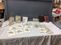 VINTAGE MERCK VET MANUAL, AMERICAN FARRIER & HORSE DOCTOR BOOK, VINTAGE COLLECTION OF EQUESTRIAN WRITING PAPER/POST CARDS WITH ENVELOPES