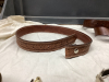 LEATHER AND METAL BELTS, COORS BOLO TIE, CALGARY POLICE RODEO BUCKLE, CALGARY STAMPEDE NECK KERCHIEF - 3