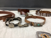 LEATHER AND METAL BELTS, COORS BOLO TIE, CALGARY POLICE RODEO BUCKLE, CALGARY STAMPEDE NECK KERCHIEF - 4