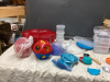 BOX OF TUPPERWARE & KITCHEN ITEMS, SORTING TOY - 3