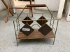 VINTAGE MAGAZINE RACK & FOLDING LUGGAGE HOLDER - 2