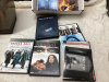COLLECTION OF REMOTES, A FEW DVD'S AND STONELOOK PLANTER - 5