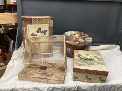 (4) STORAGE BOXES