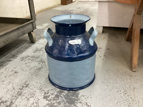 LARGE CREAM CAN - NO LID...PAINTED BLUE