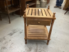 SQUARE SIDE TABLE/PLANT STAND W/ DRAWER