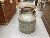 VINTAGE CREAM CAN W/ LID