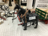 HAND CRAFTED WOOD HORSES W/ SLEIGH & WAGON - 2