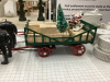 HAND CRAFTED WOOD HORSES W/ SLEIGH & WAGON - 3