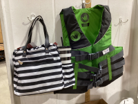 LIFE JACKET, BOOKS, SANITIZER, LUNCH BAG,