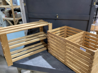 WOODEN CRATE & WOODEN SHOE RACK