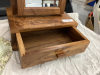 HANDCRAFTED DRESSER TOP VANITY W/ MIRROR & DRAWER - 2