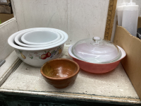 2 BOXES - CASSEROLE, BOWLS, COOKIE CUTTERS