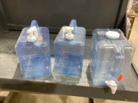 3 WATER JUGS W/SPIGETS 7.5 LITRES