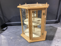 DISPLAY CASE WITH ROTATING SHELVES - 17&rdquo; TALL