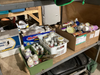 SHELF #17 - CRAFTING PAINT , SPRAY PAINT, ROLLERS, TRAYS, BRUSHES