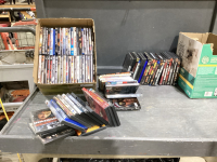 (3) BOXES OF DVD&rsquo;S AND SOME BLU RAY