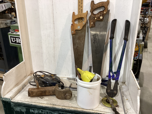 BOLT CUTTERS, SAWS, TAPE MEASURE