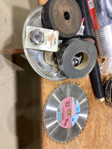 GRINDING WHEEL, WEED BARRIER, ALUMINUM DUCTING