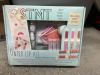 BOX W/ DIY TINTED LIP KIT, (2) RED THROW PILLOWS, (3) NEW INSULATED LUNCH BAGS, (2) NEW "STAR COURT" BACKPACKS - 2