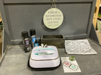 HEAT PRESS, HARD FOAM SELF STICKY TILES, BATHROOM SIGN , BLADE CLEANER