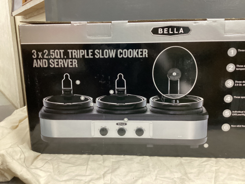 BELLA TRIPLE SLOW COOKER
