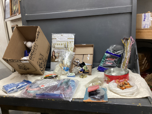 (2) BOX W / CRAFTING ITEMS AND PARTY DECORATING KIT