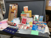 (2) BOXES W/ SEWING, KNITTING SUPPLIES/ HOW-TO BOOKS,