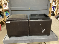 (2) OTTOMANS WITH INTERIOR STORAGE