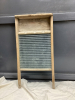 ANTIQUE "GLASS GLOBE" WASHBOARD - 3