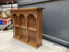 VINTAGE KNICKNACK SHELF - WALL MOUNTED W PLATE RAILS - 2