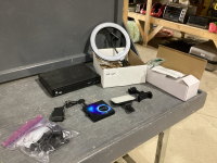 SELFIE VIDEO LIGHT, SHAW BOX, INDOOR CLOTHES LINE, MISC ELECTRONICS