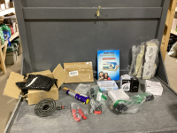 BOX W/ WATER FILTERS, CLOTH STORAGE BOX,WIFI REPEATER, COFFEE CAPSULES