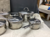 TOTE W/ STAINLESS POTS & MIXING BOWLS, COOKIE SHEET - 2