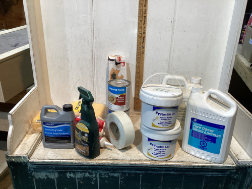 PAINT THINNERS,GROUT, SPONGES,PAINT