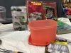 BOX OF MISC KITCHEN ITEMS - HAMILTON BEACH FOOD PROCESSOR, COFFEE PRESS,, SKEWERS, TUPPERWARE, OLD BOOKS - 3