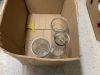 (2) BOXES W/ WINE GLASSES AND VASES, ONE MILK BOTTLE - 4