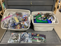 (2) GOOD TOTE FULL OF ASSORTED LEGO + INSTRUCTIONS