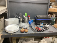 MISC KITCHEN ITEMS & SMALL TOTE