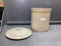 MEDALTA POTTERIES MEDICINE HAT CROCK AND MISMATCHED LID BUT FITS
