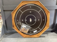 CROKINOLE BOARD WITH PLAYING PIECES