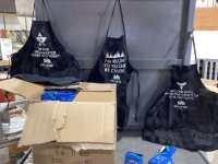 BOX OF &ldquo;POLAR ICE&rdquo; APRONS - 4 DIFFERENT STYLES