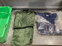 GREEN BOX WITH RAIN SUIT + UNLINED COVERALLS