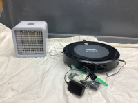 KALORICK ROBOT VACUUM W/ REMOTE & VERY SMALL PORTABLE AC UNIT W/ USB PORT
