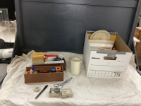 BOX OF OFFICE SUPPLIES