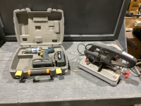 MASTERCRAFT CORDLESS DRILL IN CASE + JOBMATE 6&rdquo; CUTOFF SAW