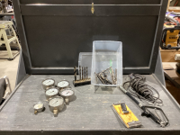 TOTE WORK LIGHT, DRYWALL TOOLS, GAUGES, DRILL BITS