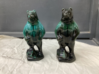 (2) UNMARKED BMP STANDING BEARS -