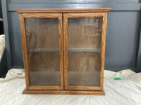WOODEN CURIO CABINET
