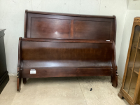 QUEEN SIZE SLEIGH BED W/ RAILS & SLATS